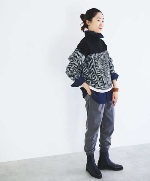 le.coeur blanc（ルクールブラン）の「イージージョガーパンツ（その他パンツ・レディース・ブラック/グレー/キャメル・36/38）」の15枚目の写真