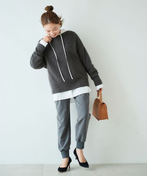 le.coeur blanc（ルクールブラン）の「イージージョガーパンツ（その他パンツ・レディース・ブラック/グレー/キャメル・36/38）」の18枚目の写真