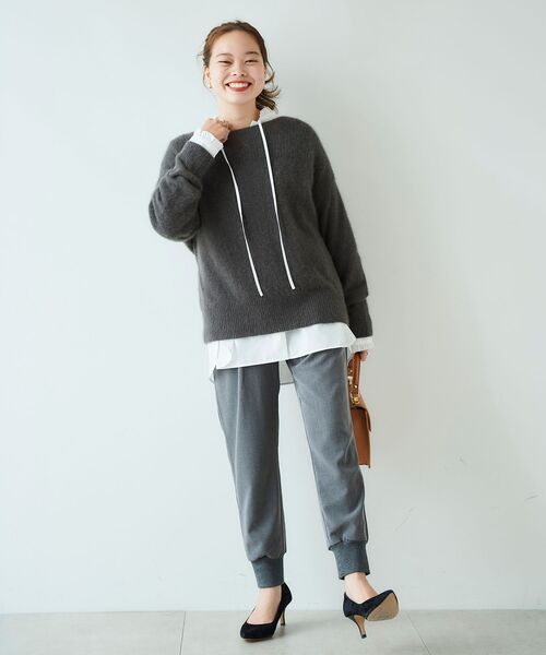 le.coeur blanc（ルクールブラン）の「イージージョガーパンツ（その他パンツ・レディース・ブラック/グレー/キャメル・36/38）」の19枚目の写真