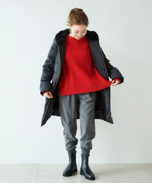 le.coeur blanc（ルクールブラン）の「イージージョガーパンツ（その他パンツ・レディース・ブラック/グレー/キャメル・36/38）」の22枚目の写真