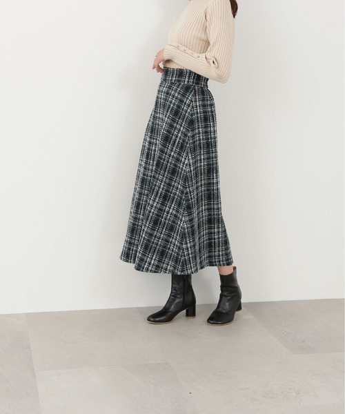 N.（N. Natural Beauty Basic）（エヌエヌナチュラルビューティーベーシック）の「【S Size Line】◆ロービングツイードフレアスカート（スカート・レディース・ベージュ/グリーン/グレー・SMALL/MEDIUM）」の10枚目の写真