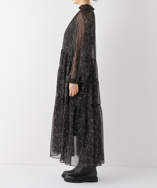 【新品未使用】Noble ノーブル　レオパードプリントティアードマキシワンピース Noble（ノーブル）の「レオパードプリントティアードマキシ