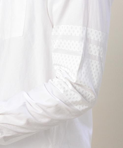 BEAUTY&YOUTH UNITED ARROWS（ビューティーアンドユースユナイテッドアローズ）の「【別注】＜VOTE MAKE NEW CLOTHES＞ HOOD LONG SHT BY/シャツ◆（シャツ/ブラウス・メンズ・ホワイト/ベージュ・MEDIUM/SMALL）」の11枚目の写真