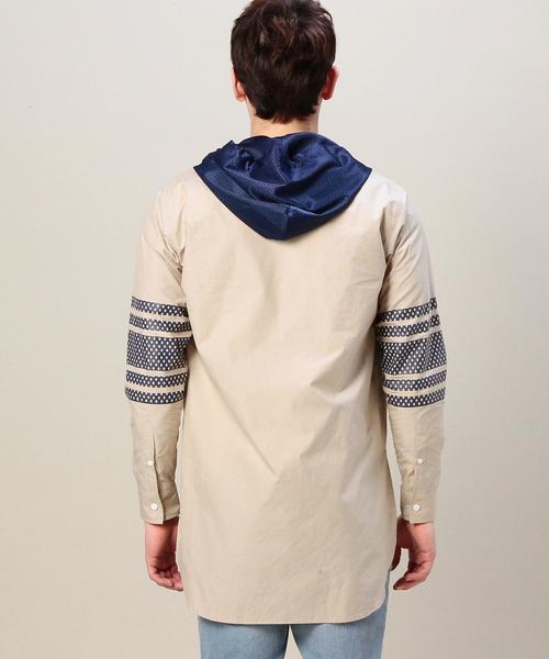 BEAUTY&YOUTH UNITED ARROWS（ビューティーアンドユースユナイテッドアローズ）の「【別注】＜VOTE MAKE NEW CLOTHES＞ HOOD LONG SHT BY/シャツ◆（シャツ/ブラウス・メンズ・ホワイト/ベージュ・MEDIUM/SMALL）」の12枚目の写真