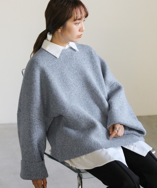 ENFOLD ドロップショルダー オーバー ニット select MOCA（セレクトモカ）の「2022 AW ドロップショルダーオーバー