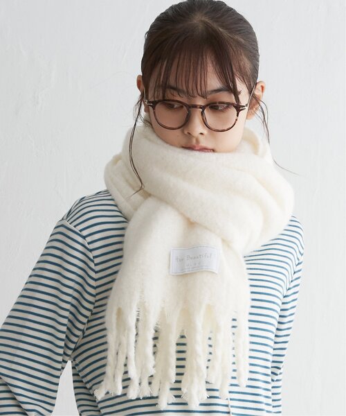 LBC(エルビーシー)の「バルキーフリンジストール(ストール/ショール・レディース・ピンク系/ブルー系/オフホワイト/グレー/ブルー・FREE)」の17枚目の写真