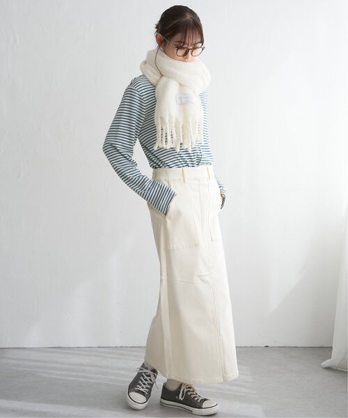 LBC(エルビーシー)の「バルキーフリンジストール(ストール/ショール・レディース・ピンク系/ブルー系/オフホワイト/グレー/ブルー・FREE)」の18枚目の写真