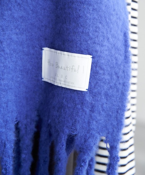 LBC(エルビーシー)の「バルキーフリンジストール(ストール/ショール・レディース・ピンク系/ブルー系/オフホワイト/グレー/ブルー・FREE)」の10枚目の写真