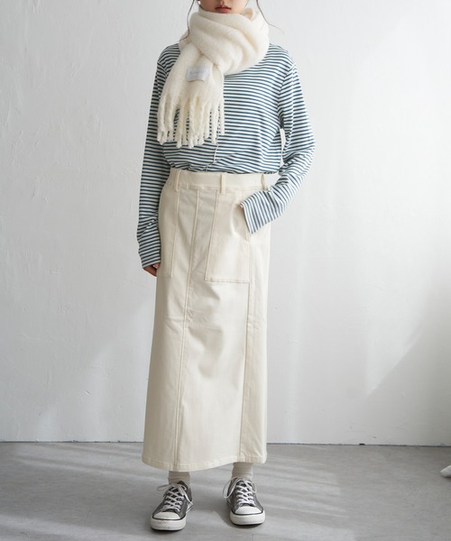 LBC(エルビーシー)の「バルキーフリンジストール(ストール/ショール・レディース・ピンク系/ブルー系/オフホワイト/グレー/ブルー・FREE)」の6枚目の写真