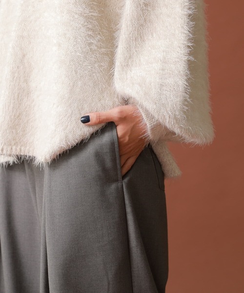 osharewalker（オシャレウォーカー）の「【廃盤】『ロールアップデザインタックワイドパンツ』（その他パンツ・レディース・ブラック/チャコールグレー/ブラウン・1/2）」の19枚目の写真