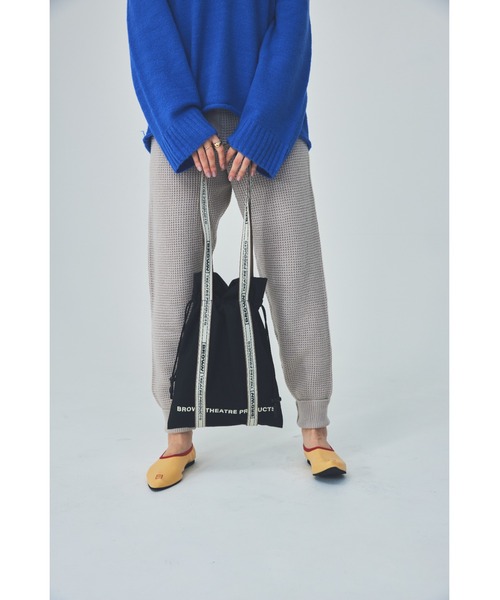 THEATRE PRODUCTS(シアタープロダクツ)の「JQテープシューズバッグ(トートバッグ・レディース・アイボリー/ブラック/ベージュ・FREE)」の6枚目の写真