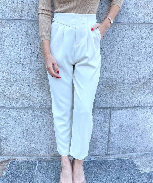 esutoreja（エストレジャ）の「サイドボタンドスラックス（スラックス・レディース・ブラック/ブラウン/ホワイト・S/M）」の11枚目の写真