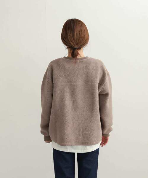 URBAN RESEARCH DOORS(アーバンリサーチドアーズ)の「ボアクルーネックプルオーバー(Tシャツ/カットソー・レディース・アイボリー/ブラック/モカ・MEDIUM)」の6枚目の写真