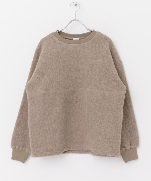 URBAN RESEARCH DOORS(アーバンリサーチドアーズ)の「ボアクルーネックプルオーバー(Tシャツ/カットソー・レディース・アイボリー/ブラック/モカ・MEDIUM)」の12枚目の写真