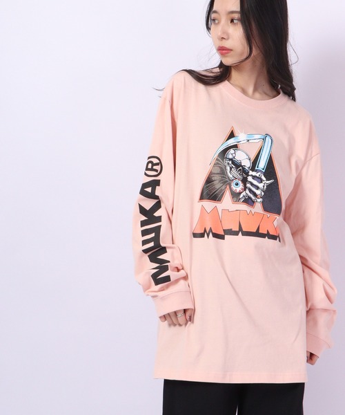 MISHKA（ミシカ）の「MISHKA ロングスリーブTシャツ（Tシャツ/カットソー・メンズ・ホワイト/ブラック/ホワイト系その他/ピンク/グレー系その他・M/L/XL）」の5枚目の写真