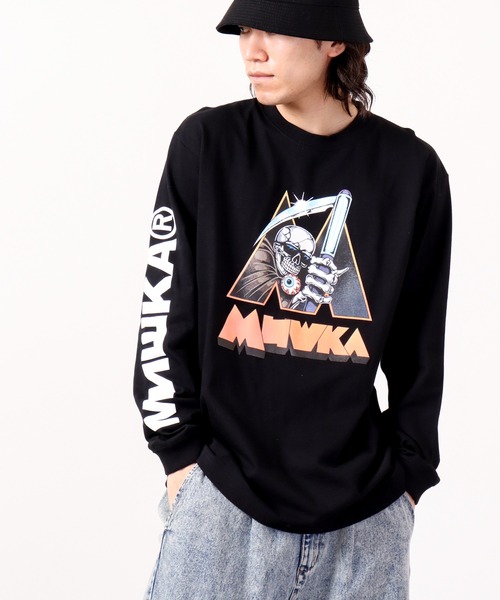 MISHKA（ミシカ）の「MISHKA ロングスリーブTシャツ（Tシャツ/カットソー・メンズ・ホワイト/ブラック/ホワイト系その他/ピンク/グレー系その他・M/L/XL）」の3枚目の写真