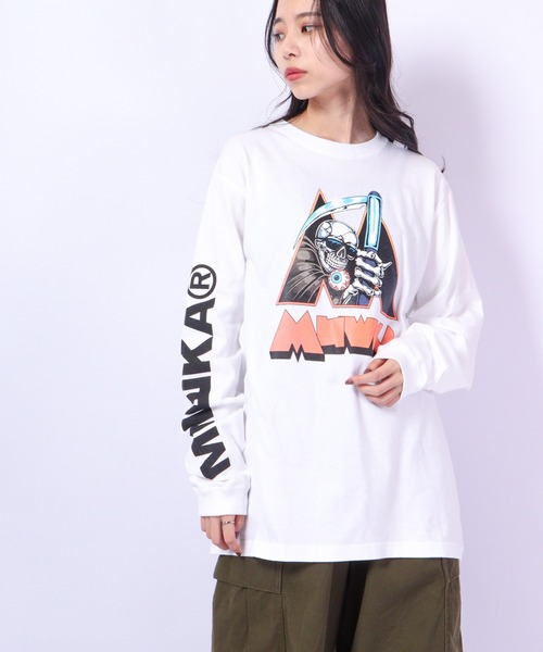 MISHKA（ミシカ）の「MISHKA ロングスリーブTシャツ（Tシャツ/カットソー・メンズ・ホワイト/ブラック/ホワイト系その他/ピンク/グレー系その他・M/L/XL）」の9枚目の写真