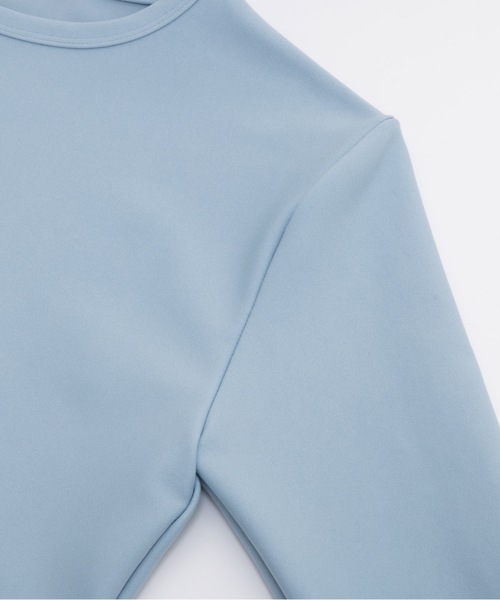 SEA（シー）の「ショート ラッシュガード（水着・レディース・ネイビー/ブラック/ライトブルー・ONE SIZE）」の9枚目の写真