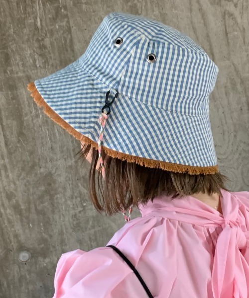 Casselini(キャセリーニ)の「Casselini(キャセリーニ)リバーシブルバケットハット(ハット・レディース・オフホワイト/ブラック/ブラウン/アイボリー・FREE)」の8枚目の写真