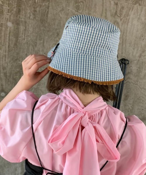 Casselini(キャセリーニ)の「Casselini(キャセリーニ)リバーシブルバケットハット(ハット・レディース・オフホワイト/ブラック/ブラウン/アイボリー・FREE)」の9枚目の写真