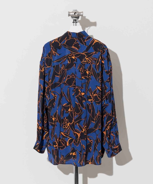 MAISON SPECIAL（メゾンスペシャル）の「《ユニセックスアイテム》アブストラクトプライムオーバーシャツ【MAISON SPECIAL/メゾンスペシャル】（シャツ/ブラウス・メンズ・ブラウン/ブルー・0/1/2）」の6枚目の写真