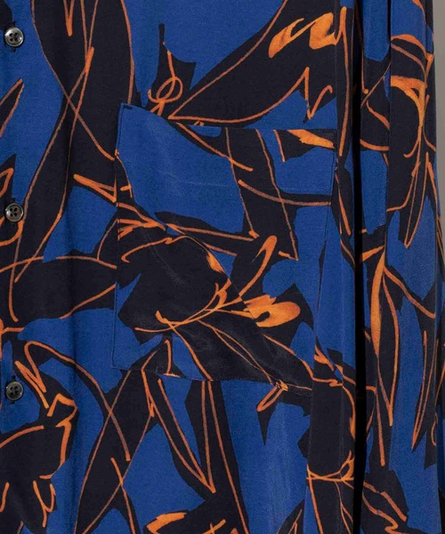 MAISON SPECIAL（メゾンスペシャル）の「《ユニセックスアイテム》アブストラクトプライムオーバーシャツ【MAISON SPECIAL/メゾンスペシャル】（シャツ/ブラウス・メンズ・ブラウン/ブルー・0/1/2）」の5枚目の写真