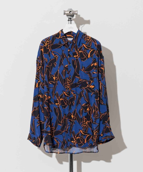 MAISON SPECIAL（メゾンスペシャル）の「《ユニセックスアイテム》アブストラクトプライムオーバーシャツ【MAISON SPECIAL/メゾンスペシャル】（シャツ/ブラウス・メンズ・ブラウン/ブルー・0/1/2）」の9枚目の写真