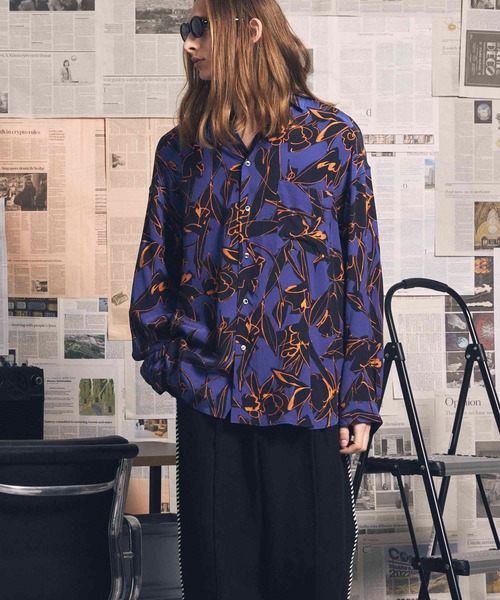 MAISON SPECIAL（メゾンスペシャル）の「《ユニセックスアイテム》アブストラクトプライムオーバーシャツ【MAISON SPECIAL/メゾンスペシャル】（シャツ/ブラウス・メンズ・ブラウン/ブルー・0/1/2）」の10枚目の写真