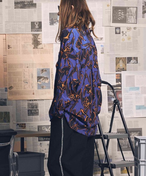 MAISON SPECIAL（メゾンスペシャル）の「《ユニセックスアイテム》アブストラクトプライムオーバーシャツ【MAISON SPECIAL/メゾンスペシャル】（シャツ/ブラウス・メンズ・ブラウン/ブルー・0/1/2）」の11枚目の写真