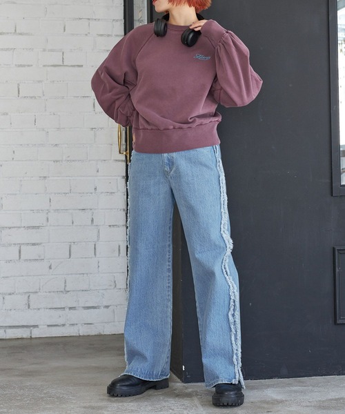 PBLIM（ページボーイリム）の「PAGEBOYLIM/カラークロップドスウェット（スウェット・レディース・ボルドー/ブルー/チャコールグレー・FREE）」の11枚目の写真