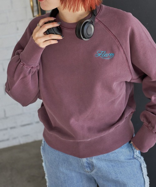 PBLIM（ページボーイリム）の「PAGEBOYLIM/カラークロップドスウェット（スウェット・レディース・ボルドー/ブルー/チャコールグレー・FREE）」の13枚目の写真