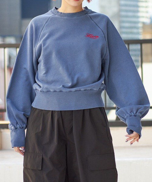 PBLIM（ページボーイリム）の「PAGEBOYLIM/カラークロップドスウェット（スウェット・レディース・ボルドー/ブルー/チャコールグレー・FREE）」の21枚目の写真