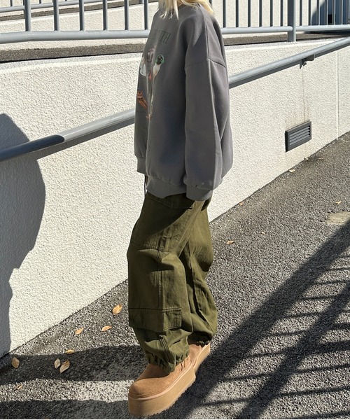 sedacle（セダクル）の「キャットプリントスウェット（スウェット・メンズ・オートミール/ボルドー/アッシュグレー・MEDIUM/LARGE）」の21枚目の写真