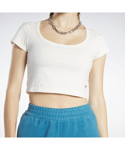 Reebok(リーボック)の「クラッシック ジャージー トップス / CL WDE JERSEY TOP(Tシャツ/カットソー・レディース・ブルー/オフホワイト/ブラック・J/L/J/M/J/S/J/O)」の9枚目の写真