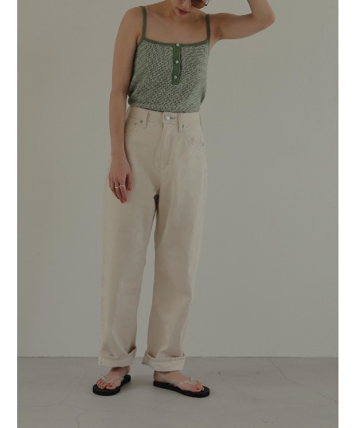 LA PEAU DE GEM（ラポドゥジェム）の「【LA PEAU DE GEM】幾何学模様キャミソール（キャミソール・レディース・グリーン・FREE）」の3枚目の写真