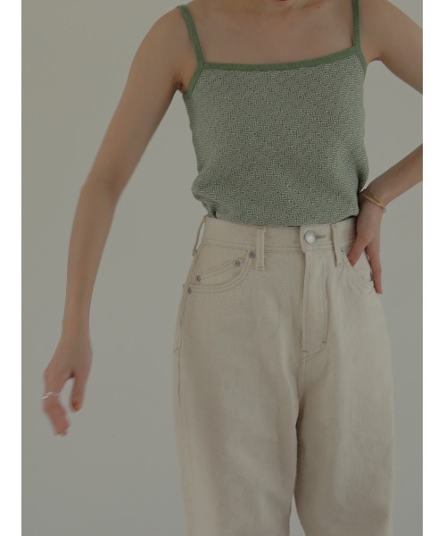 LA PEAU DE GEM（ラポドゥジェム）の「【LA PEAU DE GEM】幾何学模様キャミソール（キャミソール・レディース・グリーン・FREE）」の5枚目の写真