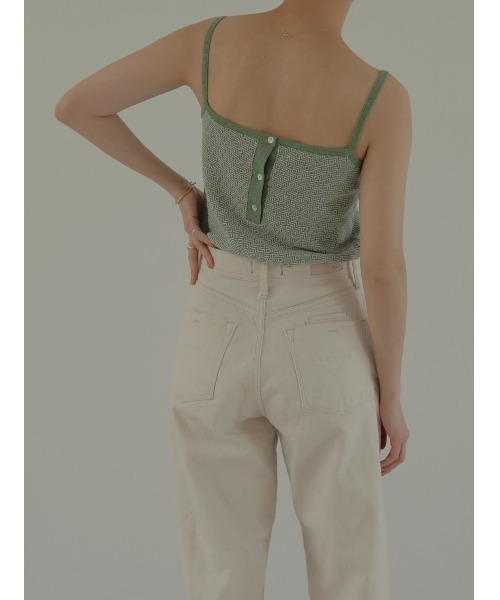 LA PEAU DE GEM（ラポドゥジェム）の「【LA PEAU DE GEM】幾何学模様キャミソール（キャミソール・レディース・グリーン・FREE）」の6枚目の写真