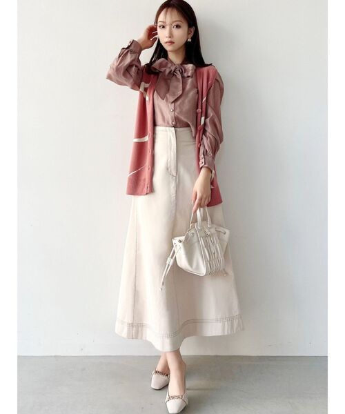 RESEXXY（リゼクシー）の「ステッチデザインフレアスカート（スカート・レディース・ベージュ/インディゴブルー/アイボリー・FREE）」の21枚目の写真