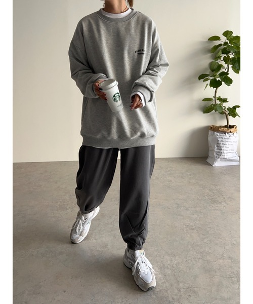 owndaily（オンデイリー）の「ジャージージョガーパンツ（その他パンツ・レディース・ブラック/グレー/ベージュ・MEDIUM/LARGE）」の4枚目の写真