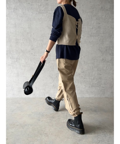 owndaily（オンデイリー）の「ジャージージョガーパンツ（その他パンツ・レディース・ブラック/グレー/ベージュ・MEDIUM/LARGE）」の12枚目の写真