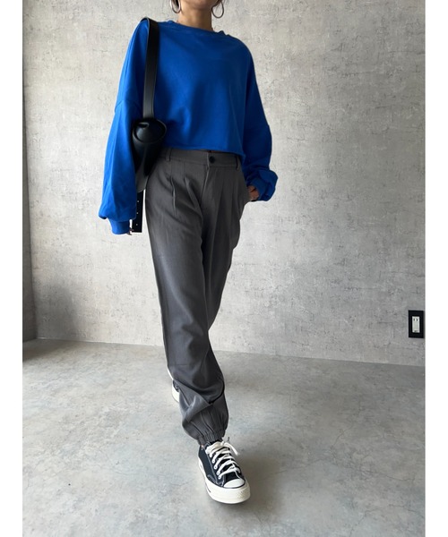 owndaily（オンデイリー）の「ジャージージョガーパンツ（その他パンツ・レディース・ブラック/グレー/ベージュ・MEDIUM/LARGE）」の9枚目の写真