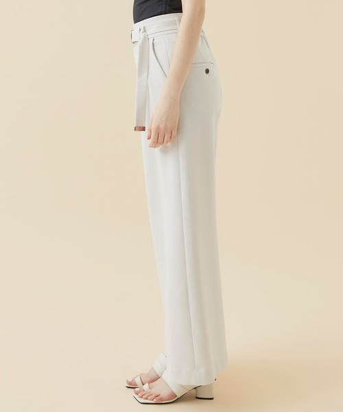 CITY TOKYO（シティトウキョウ）の「ジョーゼットワイドパンツ（スラックス・レディース・イエロー/ブラック/オフホワイト・1/2）」の9枚目の写真