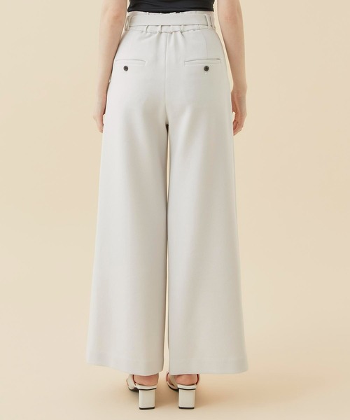 CITY TOKYO（シティトウキョウ）の「ジョーゼットワイドパンツ（スラックス・レディース・イエロー/ブラック/オフホワイト・1/2）」の10枚目の写真