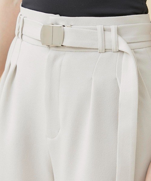 CITY TOKYO（シティトウキョウ）の「ジョーゼットワイドパンツ（スラックス・レディース・イエロー/ブラック/オフホワイト・1/2）」の11枚目の写真