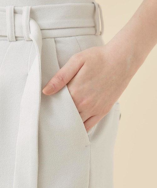 CITY TOKYO（シティトウキョウ）の「ジョーゼットワイドパンツ（スラックス・レディース・イエロー/ブラック/オフホワイト・1/2）」の12枚目の写真