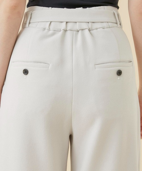 CITY TOKYO（シティトウキョウ）の「ジョーゼットワイドパンツ（スラックス・レディース・イエロー/ブラック/オフホワイト・1/2）」の13枚目の写真