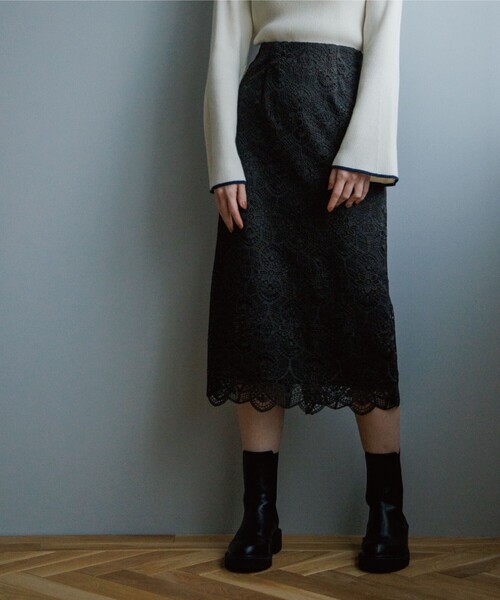 OPAQUE.CLIP(オペークドットクリップ)の「◆オリジナルレースタイトスカート(スカート・レディース・グレー系その他/パープル系4/オフホワイト/グレー系その他2・38/36/40/42/34)」の17枚目の写真
