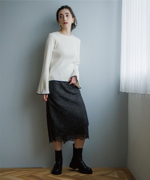 OPAQUE.CLIP(オペークドットクリップ)の「◆オリジナルレースタイトスカート(スカート・レディース・グレー系その他/パープル系4/オフホワイト/グレー系その他2・38/36/40/42/34)」の22枚目の写真