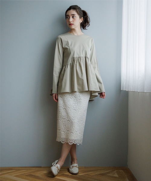 OPAQUE.CLIP(オペークドットクリップ)の「◆オリジナルレースタイトスカート(スカート・レディース・グレー系その他/パープル系4/オフホワイト/グレー系その他2・38/36/40/42/34)」の15枚目の写真