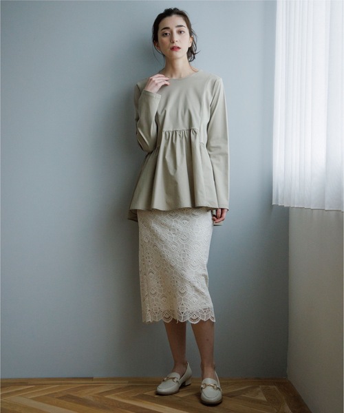 OPAQUE.CLIP(オペークドットクリップ)の「◆オリジナルレースタイトスカート(スカート・レディース・グレー系その他/パープル系4/オフホワイト/グレー系その他2・38/36/40/42/34)」の16枚目の写真